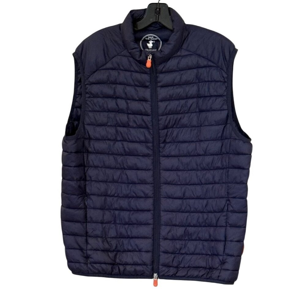 Save The Duck Men's Remo Water Resistant Packable Puffer Vest Black Size XXL